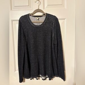 Eileen Fisher Organic Cotton Blend High-Low Sweater Charcoal Gray Women’s Sz M